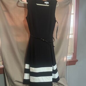 Calvin Klein Black and White Midi Dress-1307